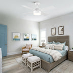 44" Ceiling Fan with Lights & Remote - Matte Finish