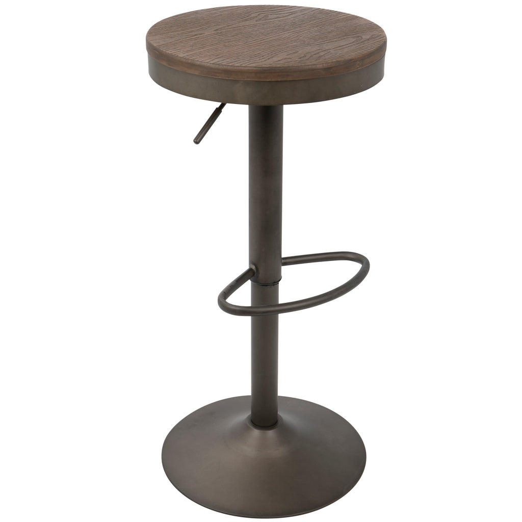 Adjustable Barstool in Antique and