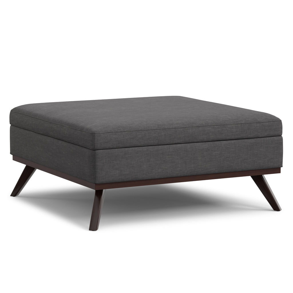 Owen 40 Inch Wide XL Square Coffee Table Storage Ottoman