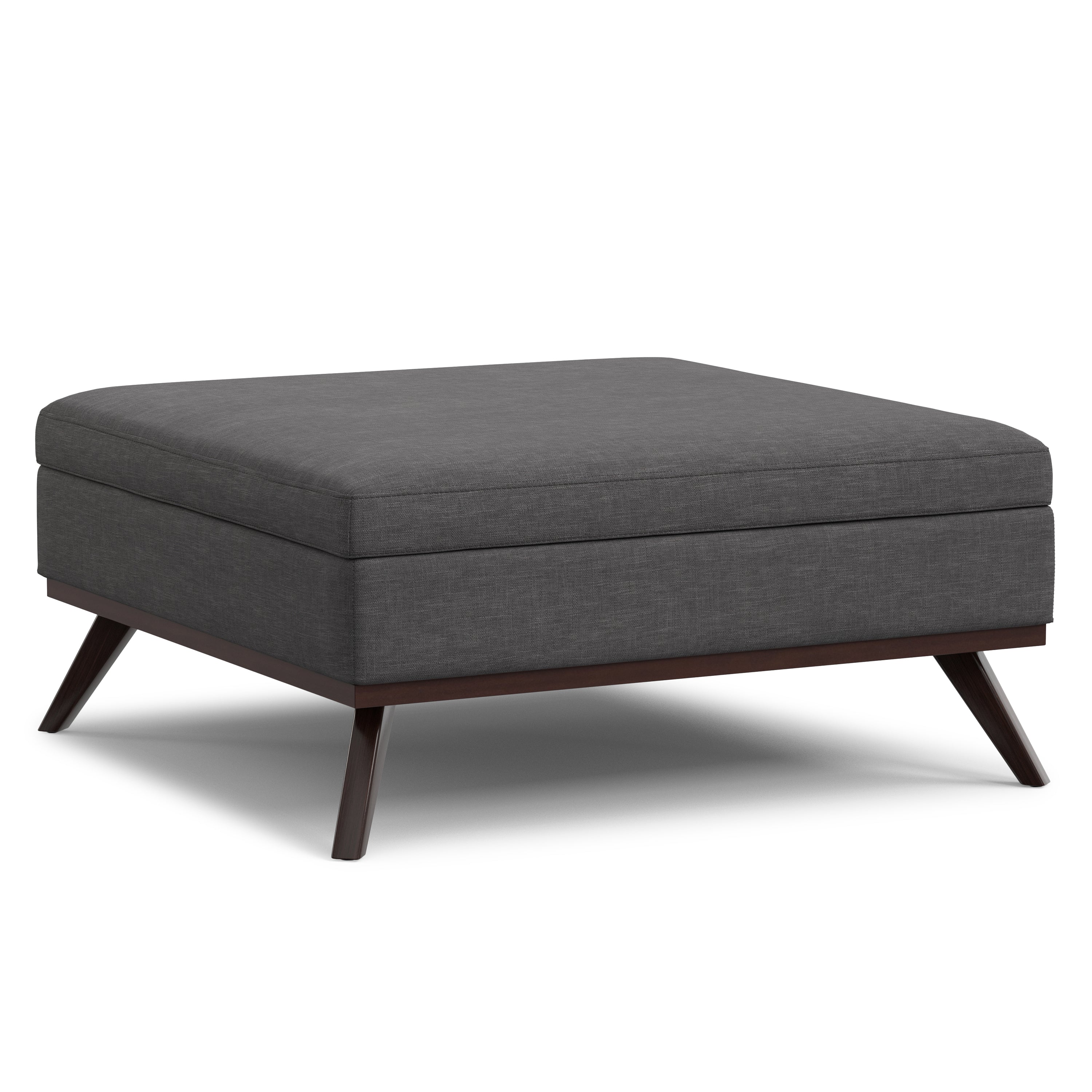 Owen 40 Inch Wide XL Square Coffee Table Storage Ottoman