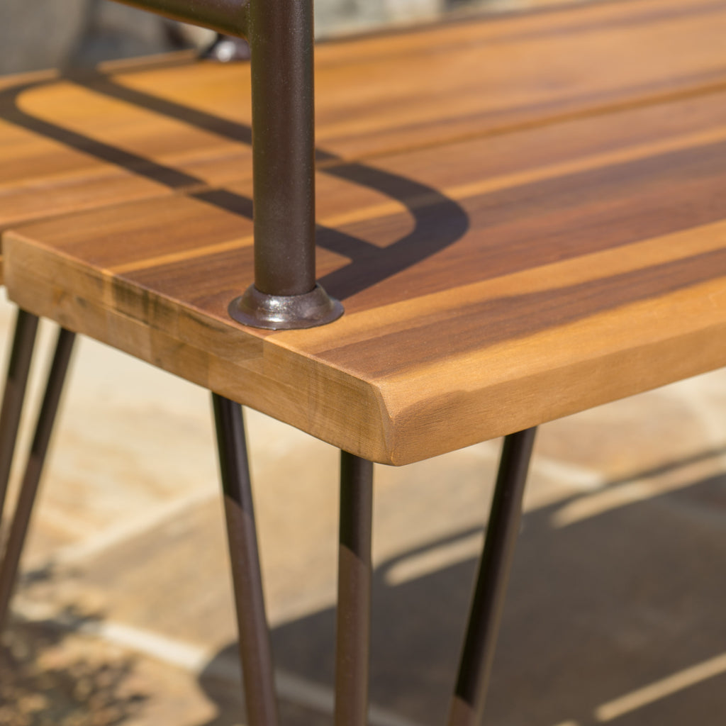 Zion Industrial Wood and Metal Bench