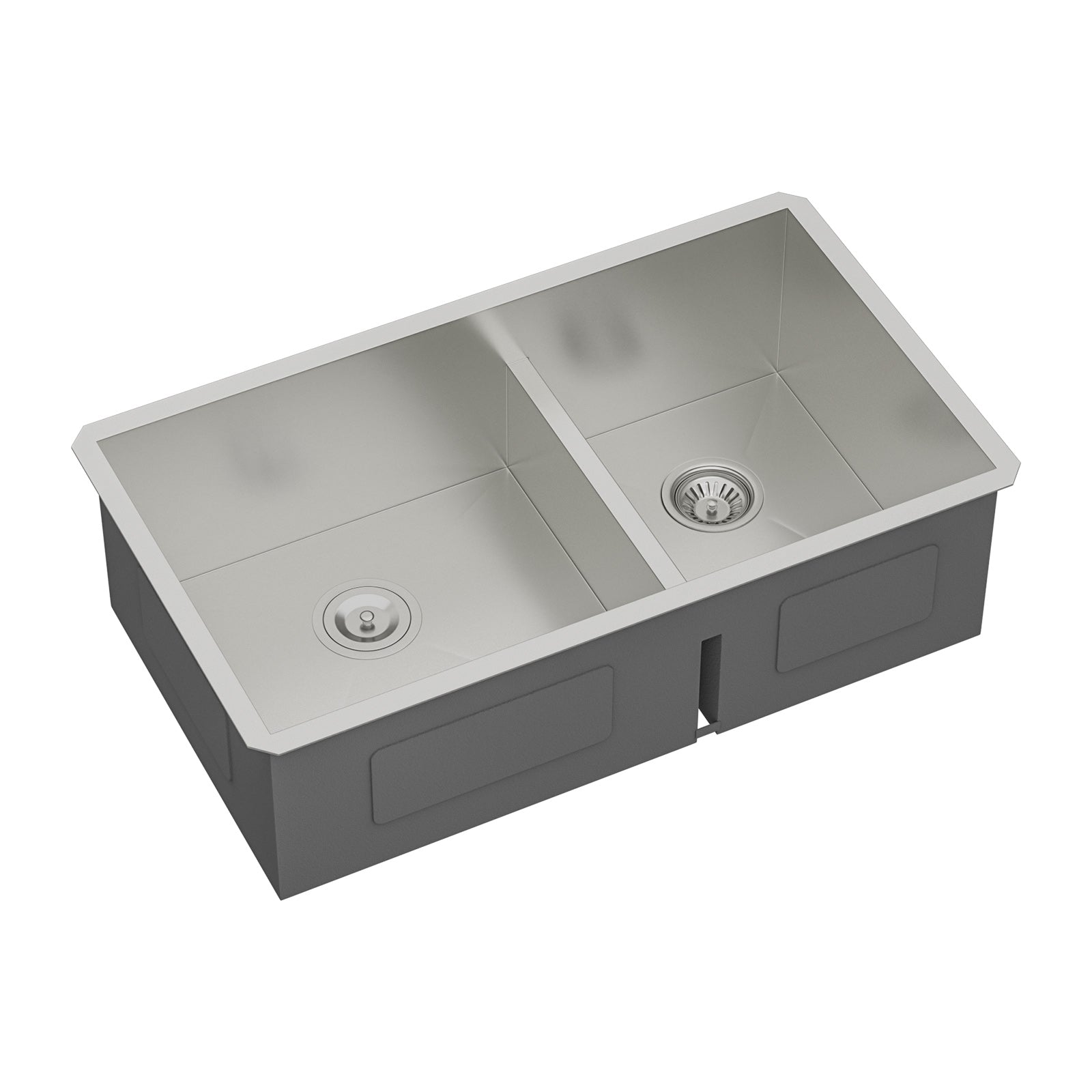 33"x19" Undermount Double Bowl Kitchen Sink