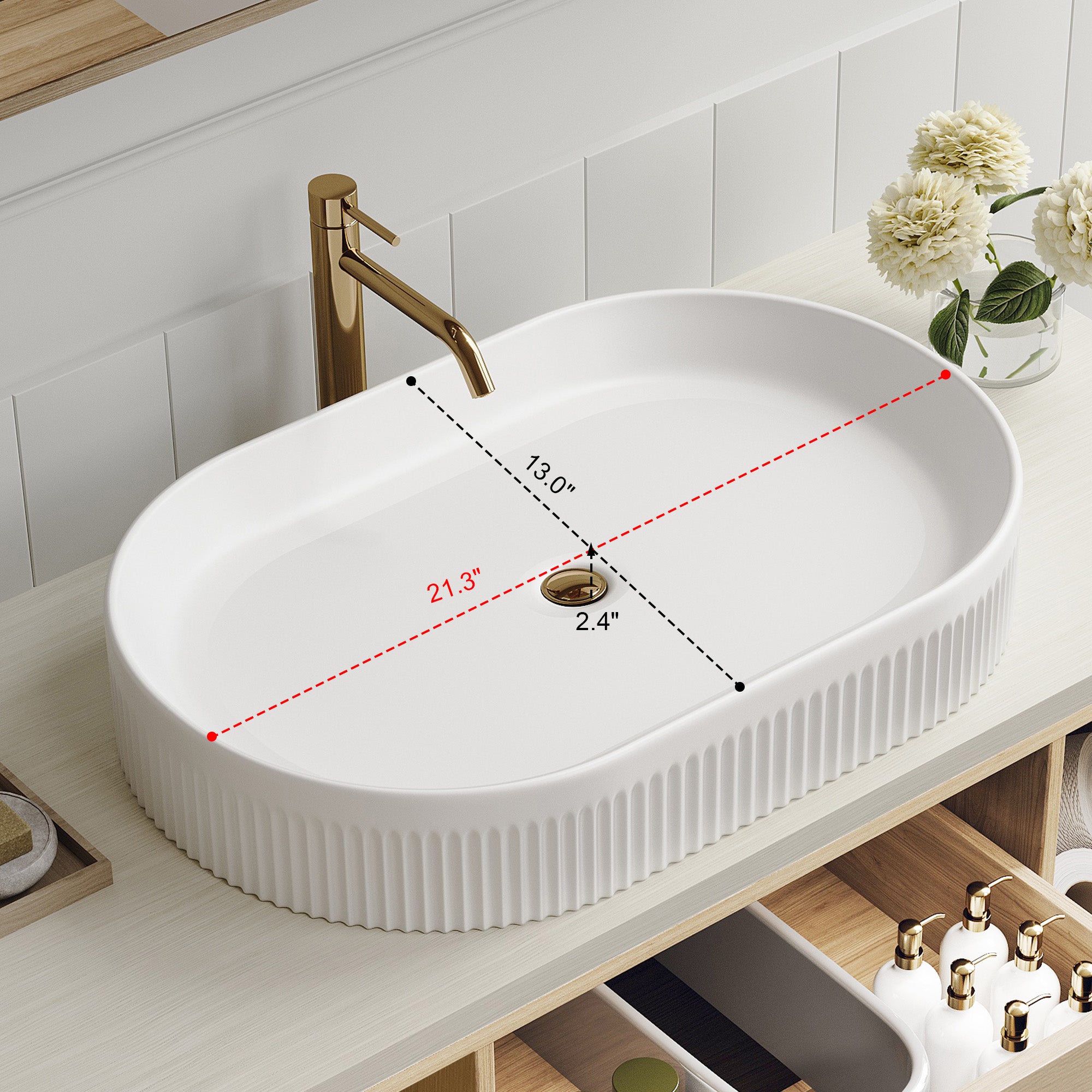 Modern 39.3 Wall-Mounted Bathroom Vanity