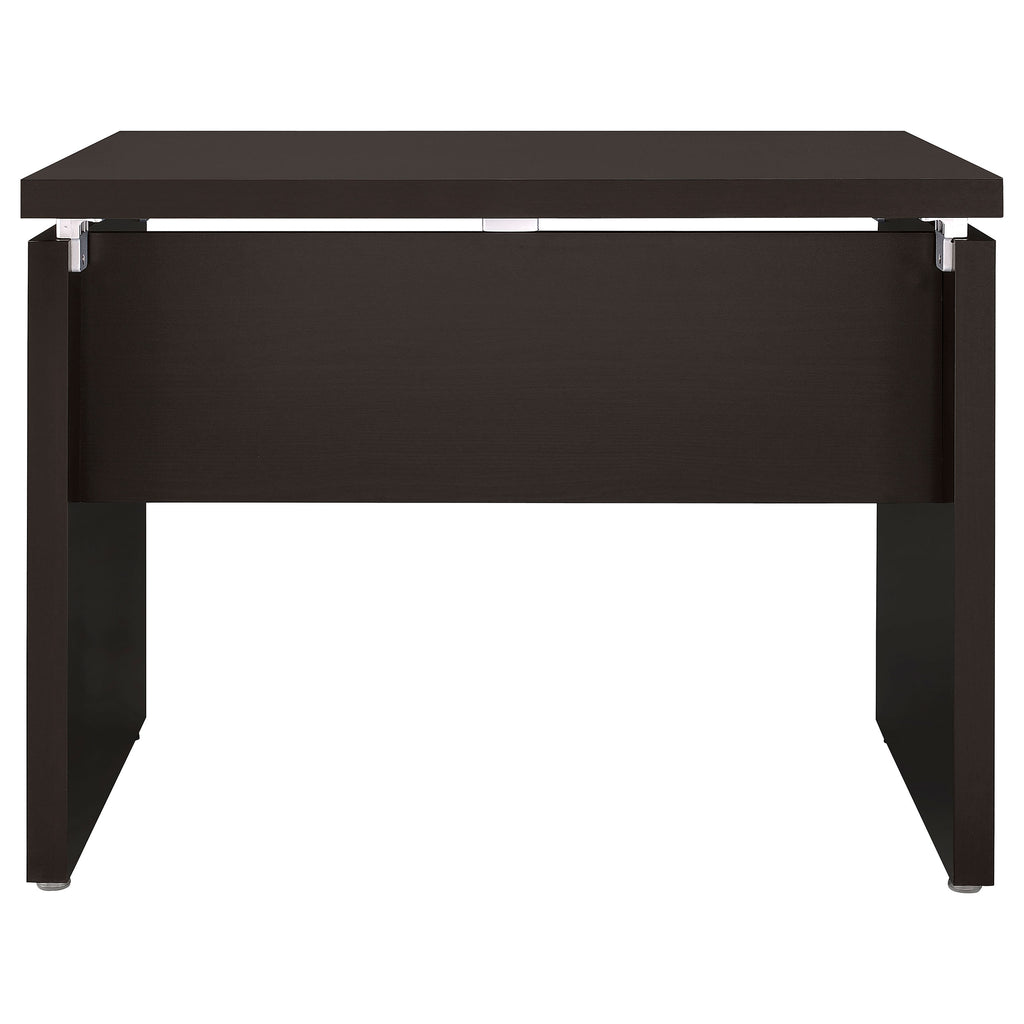 Ulloa Cappuccino L-Shape Desk with Mobile File Cabinet