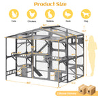 Large Outdoor Catio for 6-10 Cats
