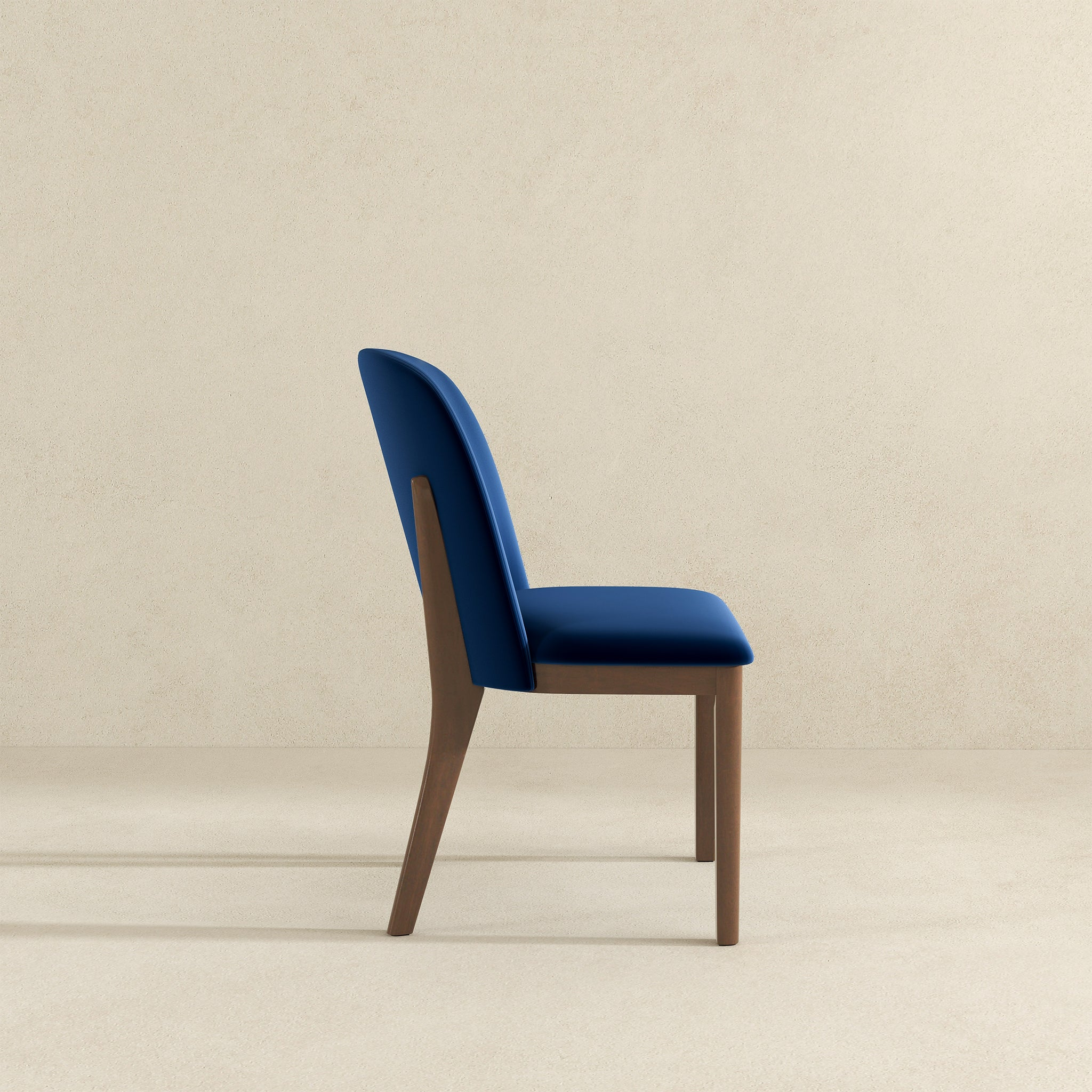 Kaitlyn Navy Blue Velvet Dining Chair Set of 2