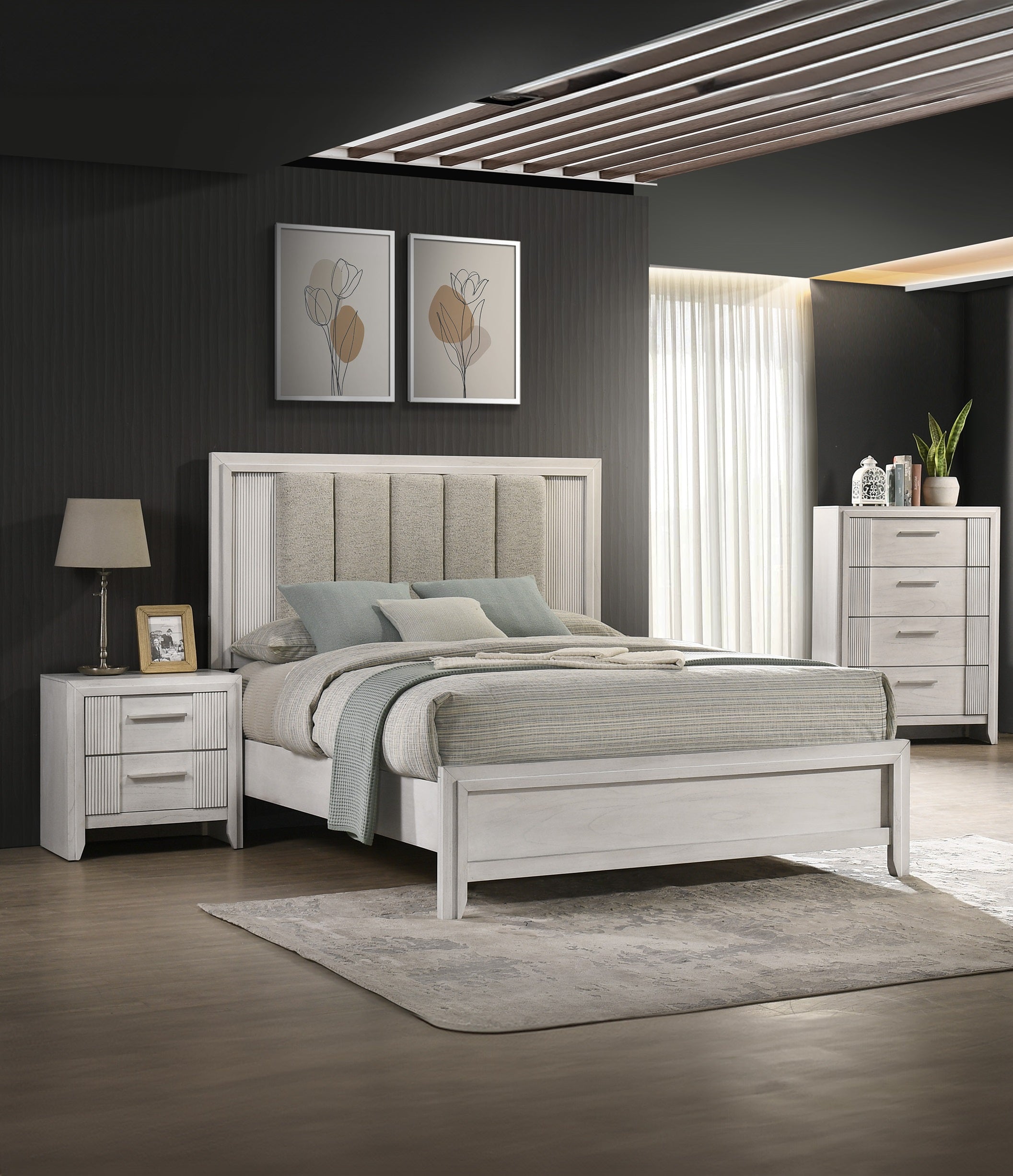 Contemporary 4-Drawer Tall Storage Chest