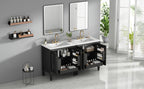 60" Bathroom Vanity with Double Sink Combo Set