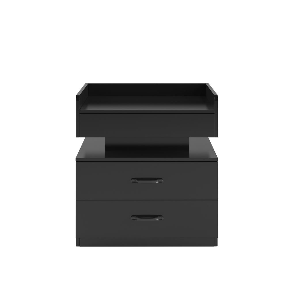 1 Set Nightstand with Adjustable LED Strip Light