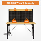 48" Adjustable Workbench with Pegboard