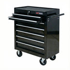 7 Drawers Multifunctional Tool Cart with Wheels - Black