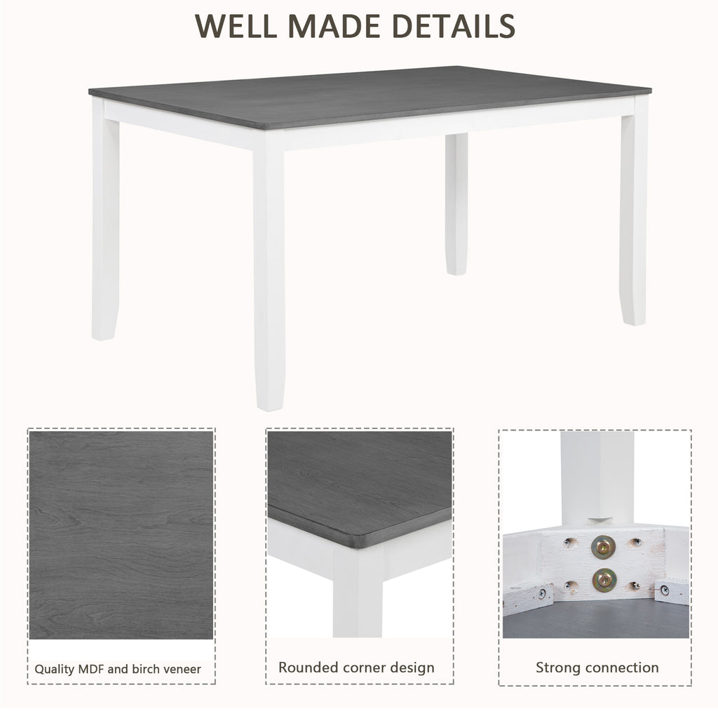6-Piece Dining Table Set with Bench