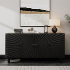 59'' Modern Buffet Sideboard with 4 Sunburst Doors