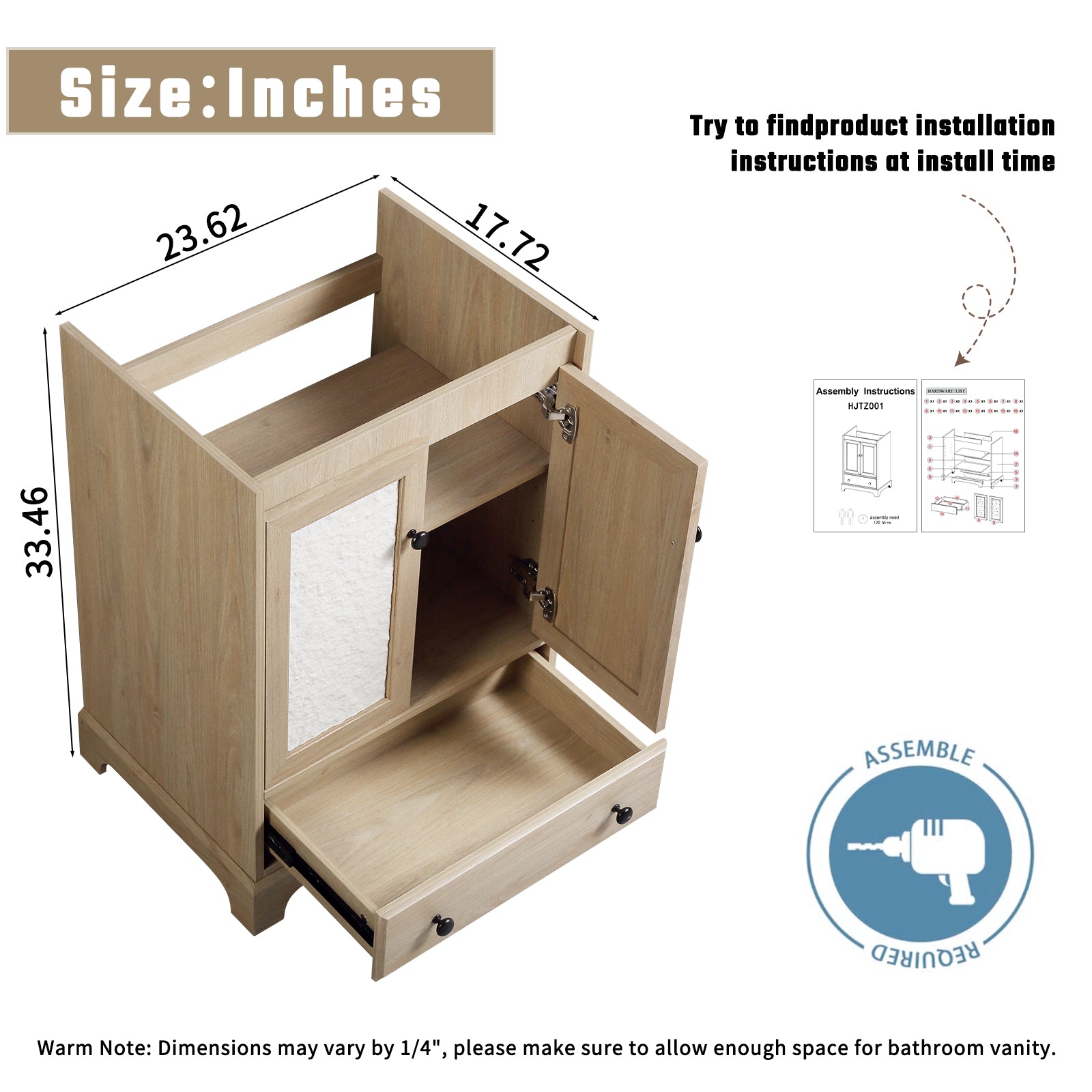 Modern Bathroom Vanity with Ceramic Basin