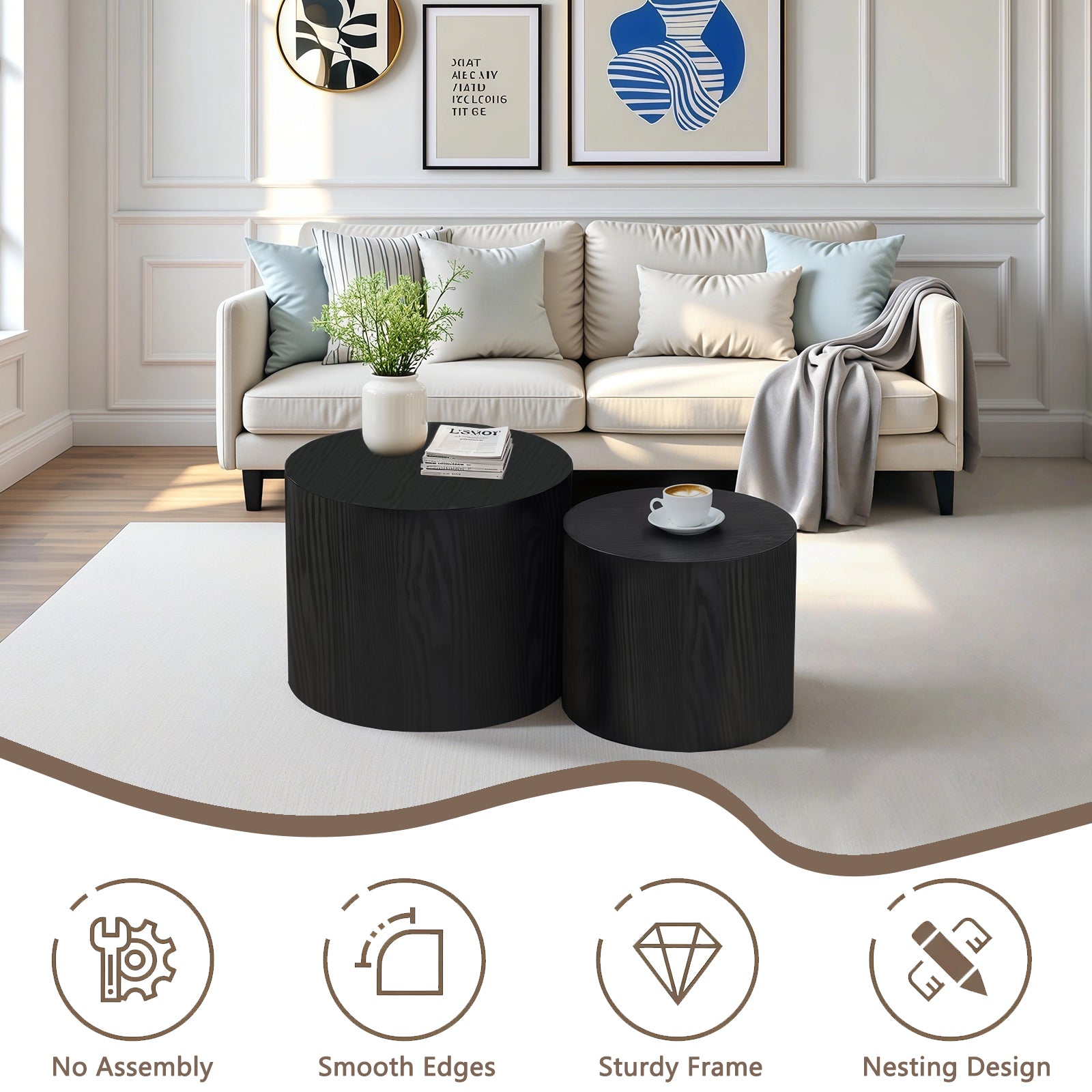 Nesting Coffee Table Set of 2