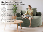 Round Sofa Bed with Memory Foam Sectional Couches