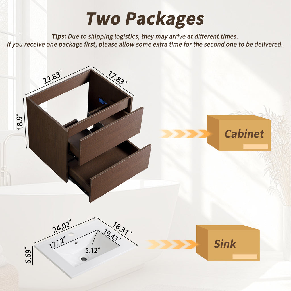 24" Bathroom Sink with Cabinet