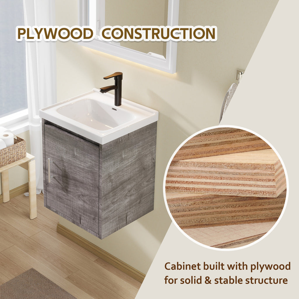 16" Floating Bathroom Vanity