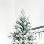 HOMCOM 9 Foot Pine Snow Flocked Artificial Christmas Tree