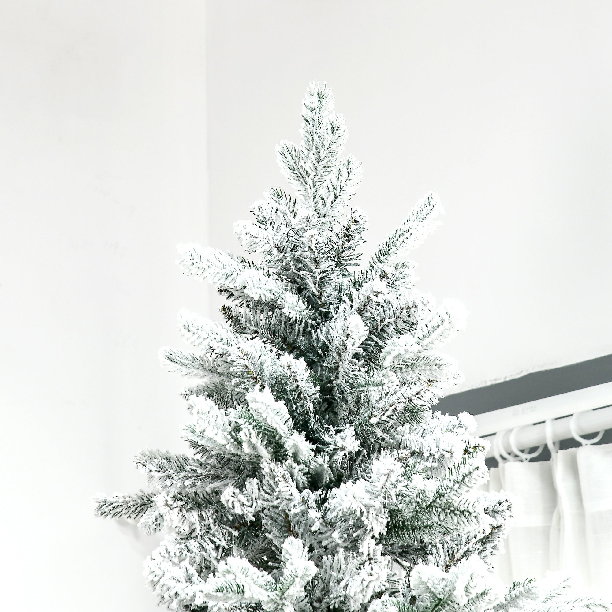 HOMCOM 9 Foot Pine Snow Flocked Artificial Christmas Tree