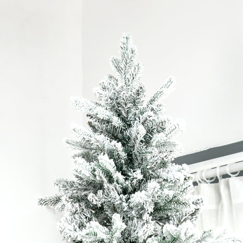 HOMCOM 9 Foot Pine Snow Flocked Artificial Christmas Tree
