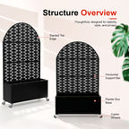 Arched Decorative Privacy Screen with Planter Box