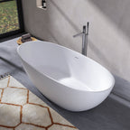 Freestanding Solid Surface Soaking Bathtub
