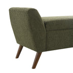 60" Modern Storage Bench with Mid-Century Wood Legs