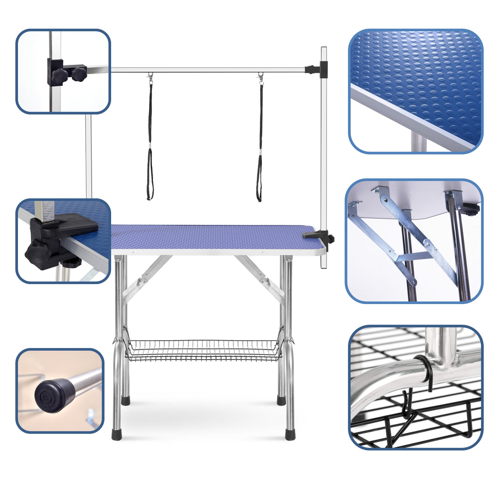 Large Grooming Table for Pet Dog and Cat with Adjustable Arm and Clamps