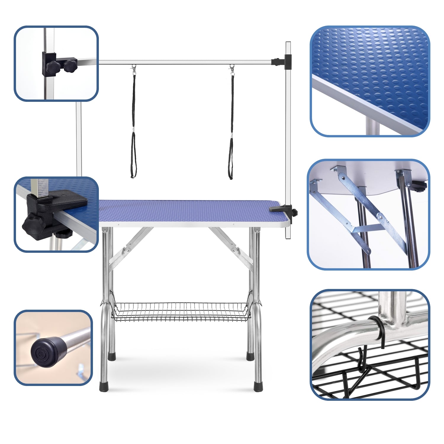 Large Grooming Table for Pet Dog and Cat with Adjustable Arm and Clamps