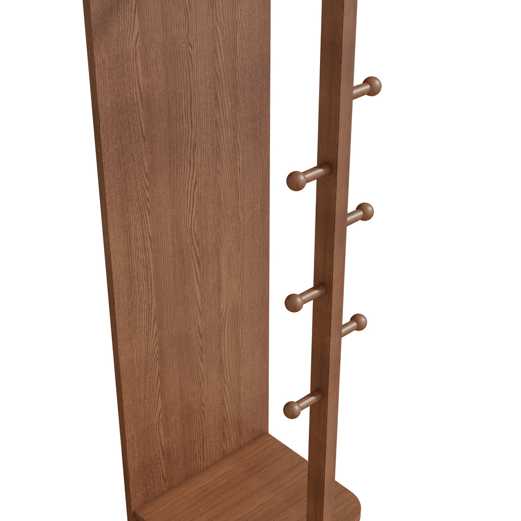 360° Rotating Multifunctional Full Length Mirror with Storage Rack