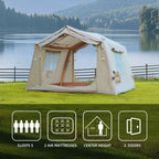 VKAMP Inflatable Camping Tent for 4-8 Persons