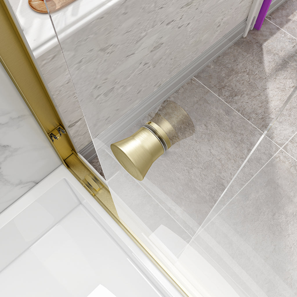 55"-60" W x 60" H Brushed Shower Door