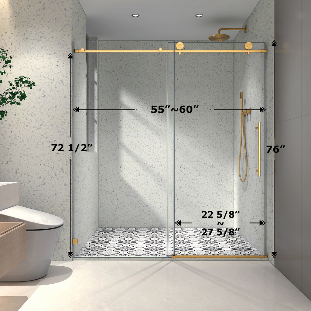 6076 Brushed Shower Door