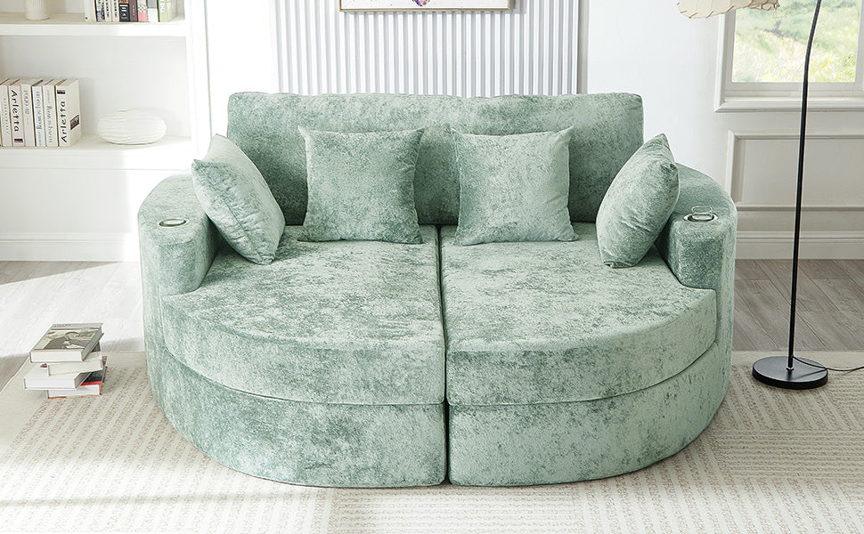 Full-Compressed Chaise Sofa