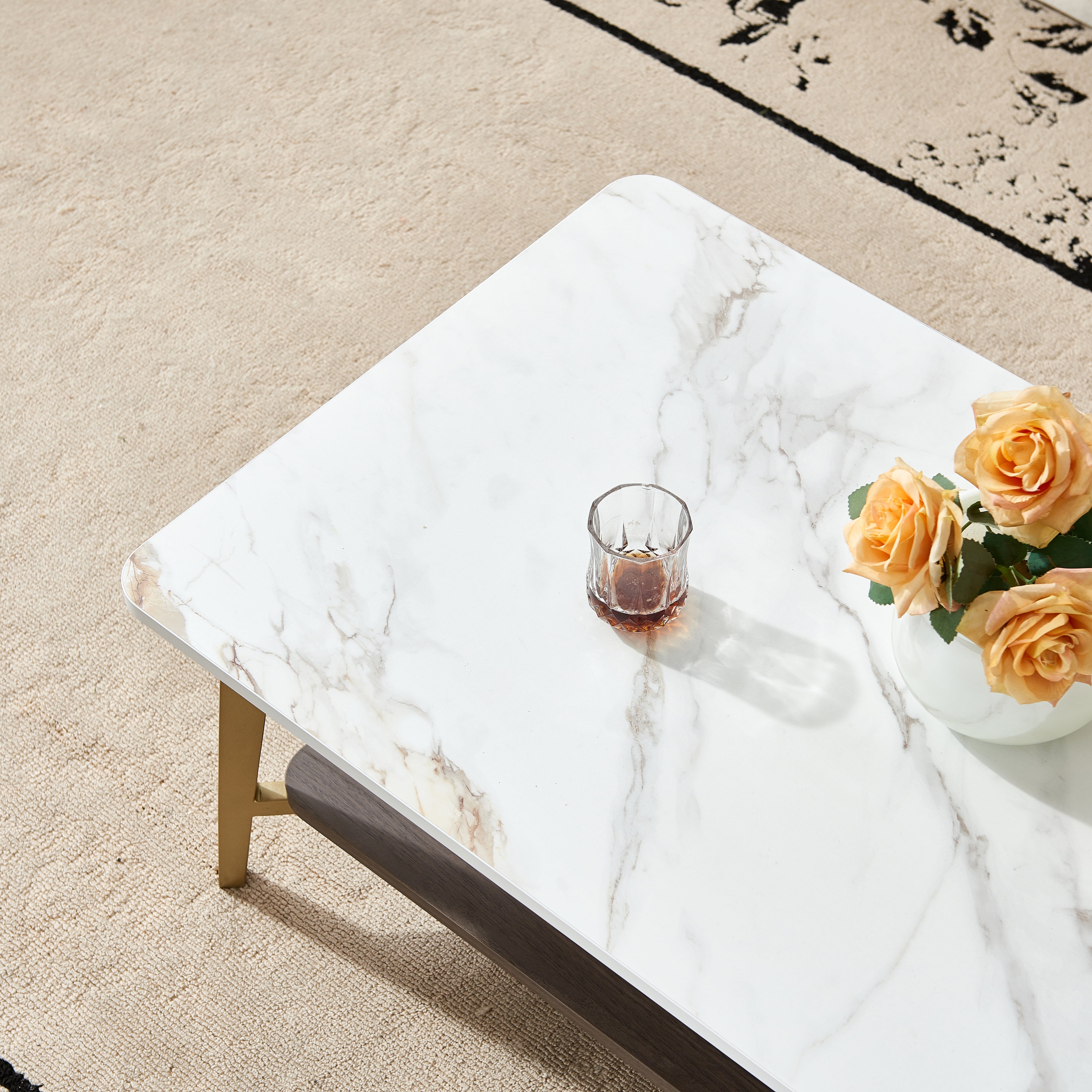 Coffee Table Rectangular Center Table for Living Room