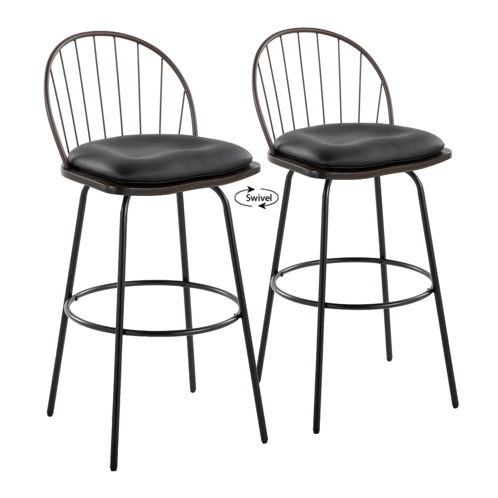 Riley 30" Fixed-Height Barstool with Swivel