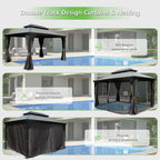 10'x14' Hardtop Gazebo with Resin Roof