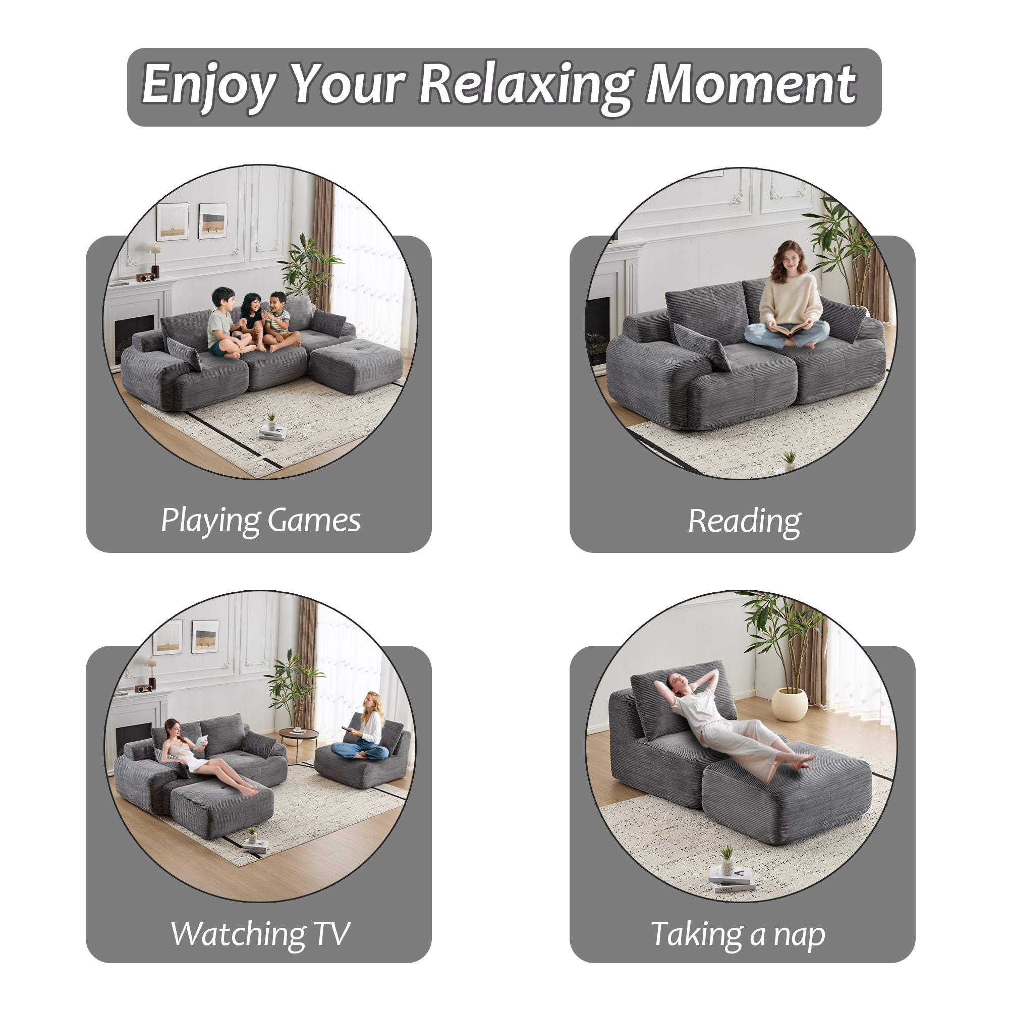 Modern Memory Foam Compressed Sofa
