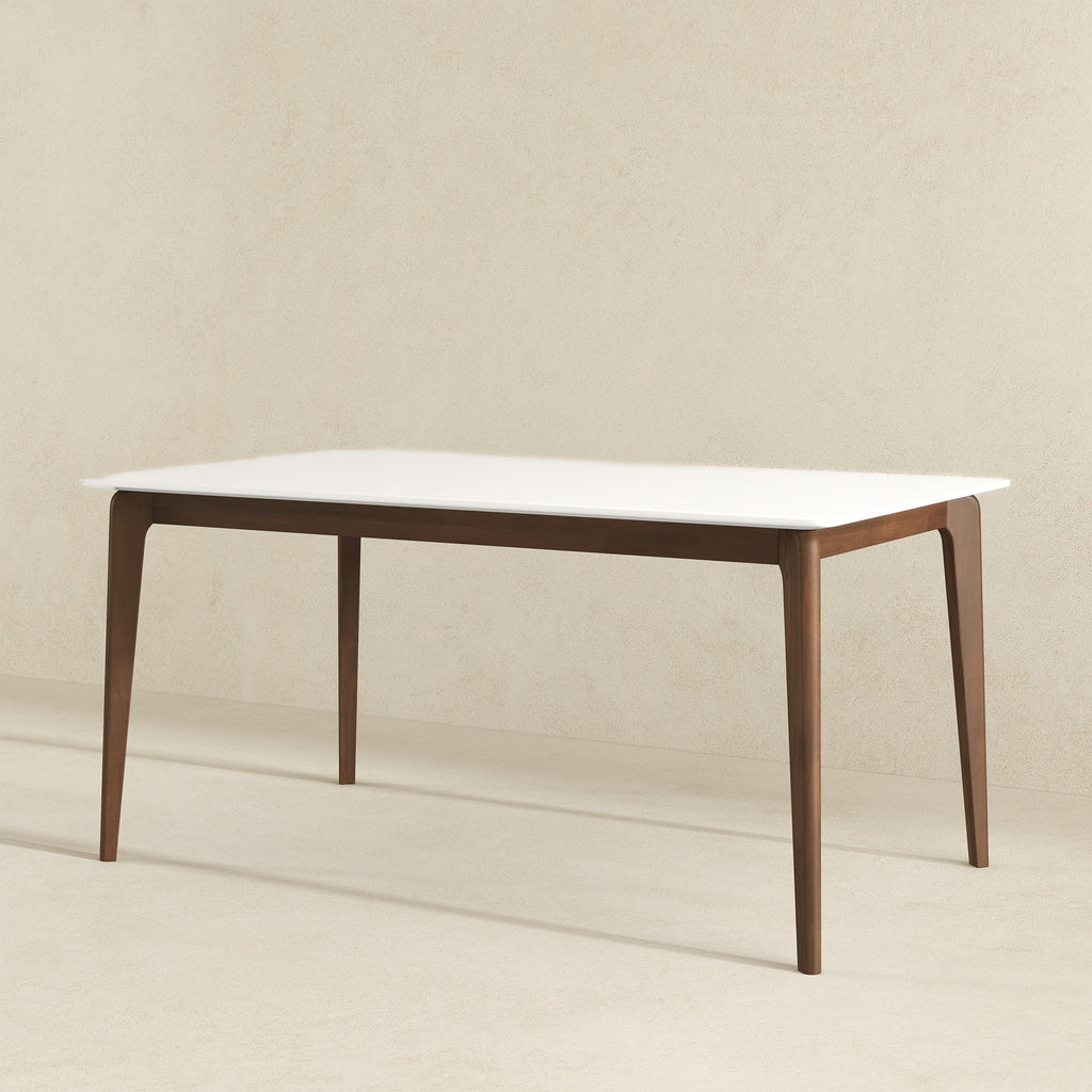 Lindsey Mid-Century Modern Solid Wood Dining Table