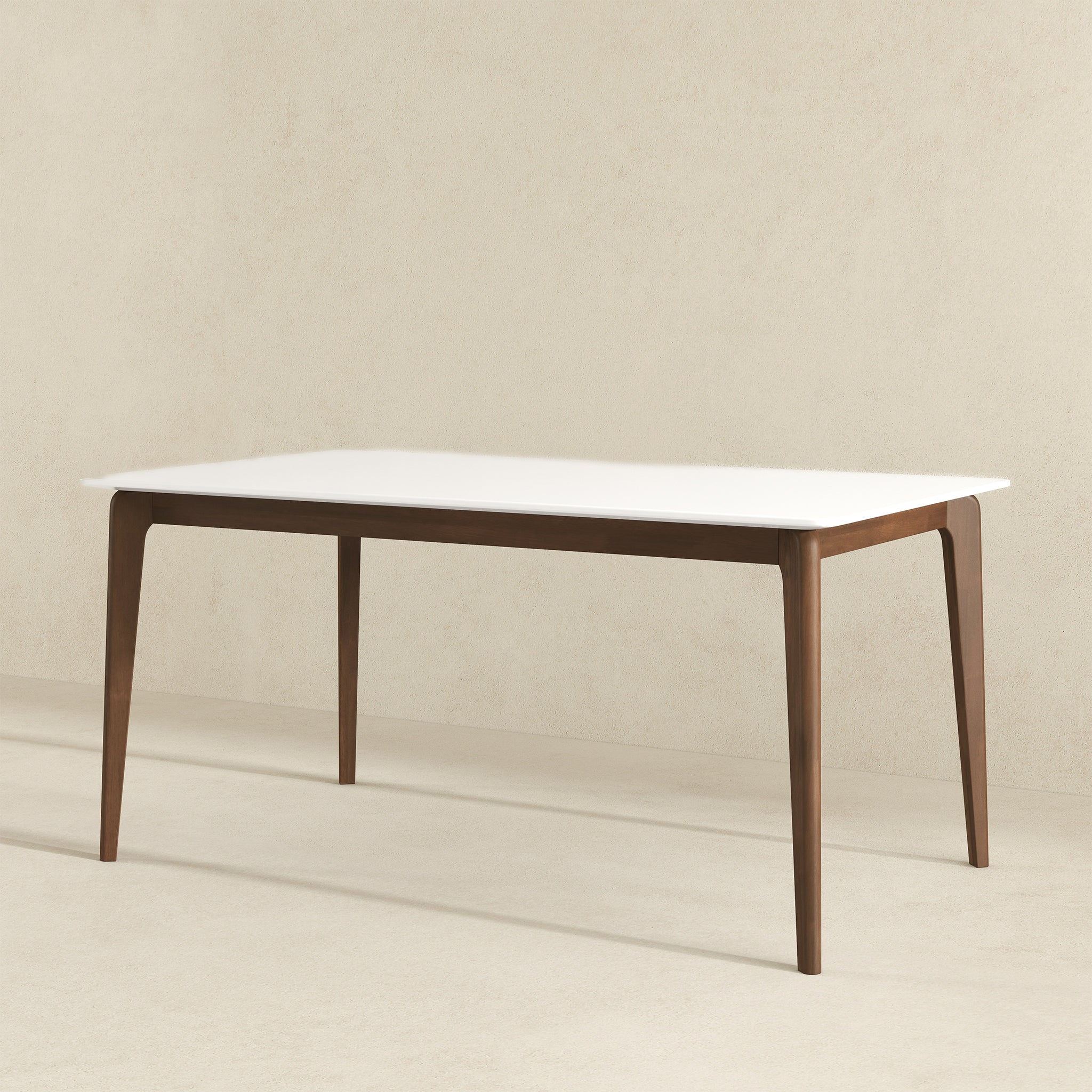 Lindsey Mid-Century Modern Solid Wood Dining Table