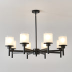 8-Light Frosted Glass Farmhouse Chandelier