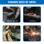 Single Horn Anvil - 45Lbs Cast Steel High Hardness Tool