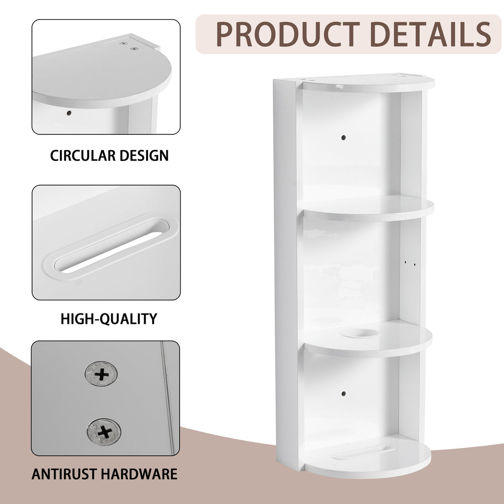 12" Bathroom Wall-Mounted Storage Rack