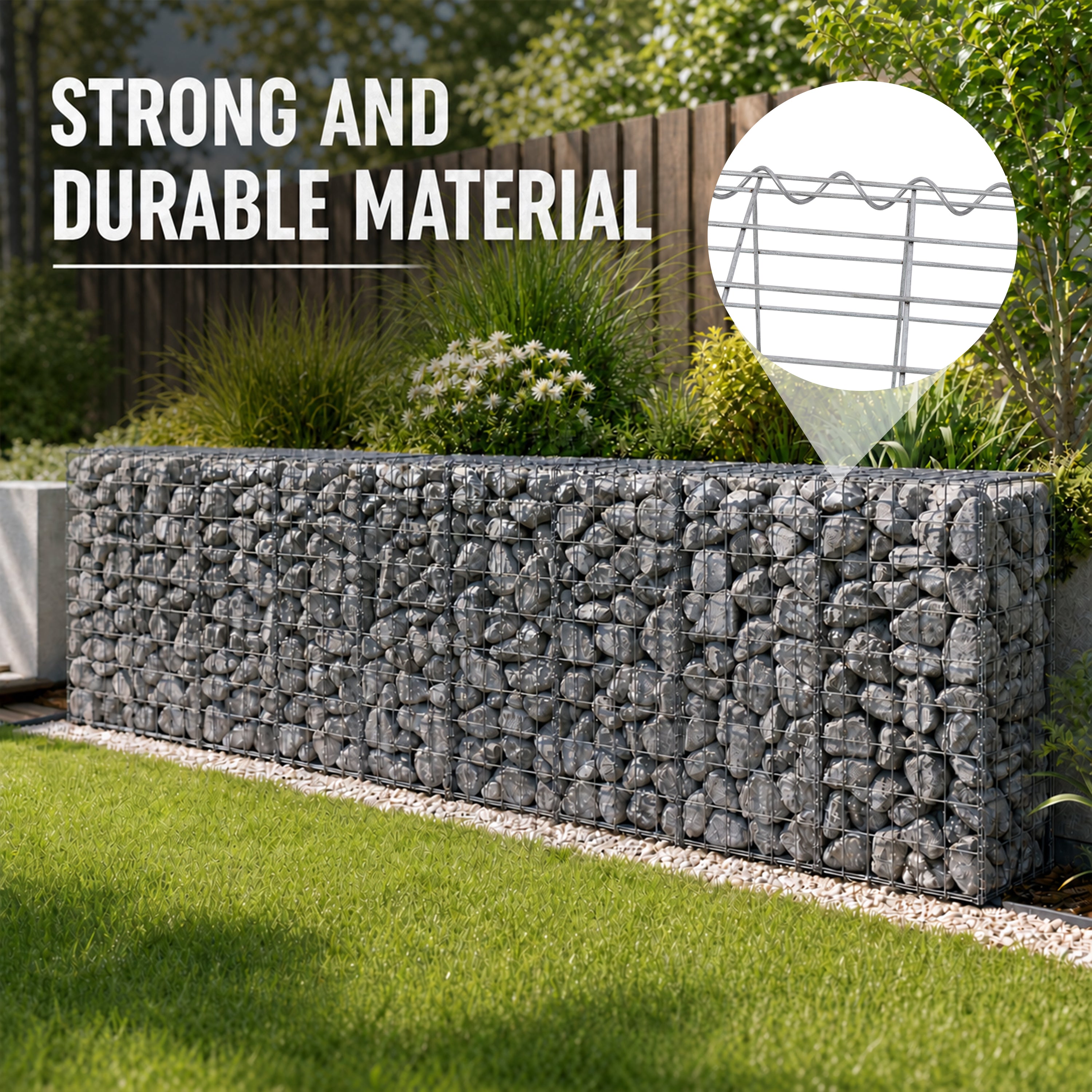 Galvanized Steel Gabion Basket with Multiple Dividers