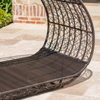 Lavina 91.25'' Wicker Outdoor Patio Canopy Daybed