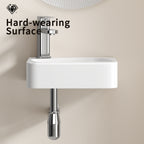 Floating Bathroom Sink Wall Mounted - Rectangle Vessel Sink