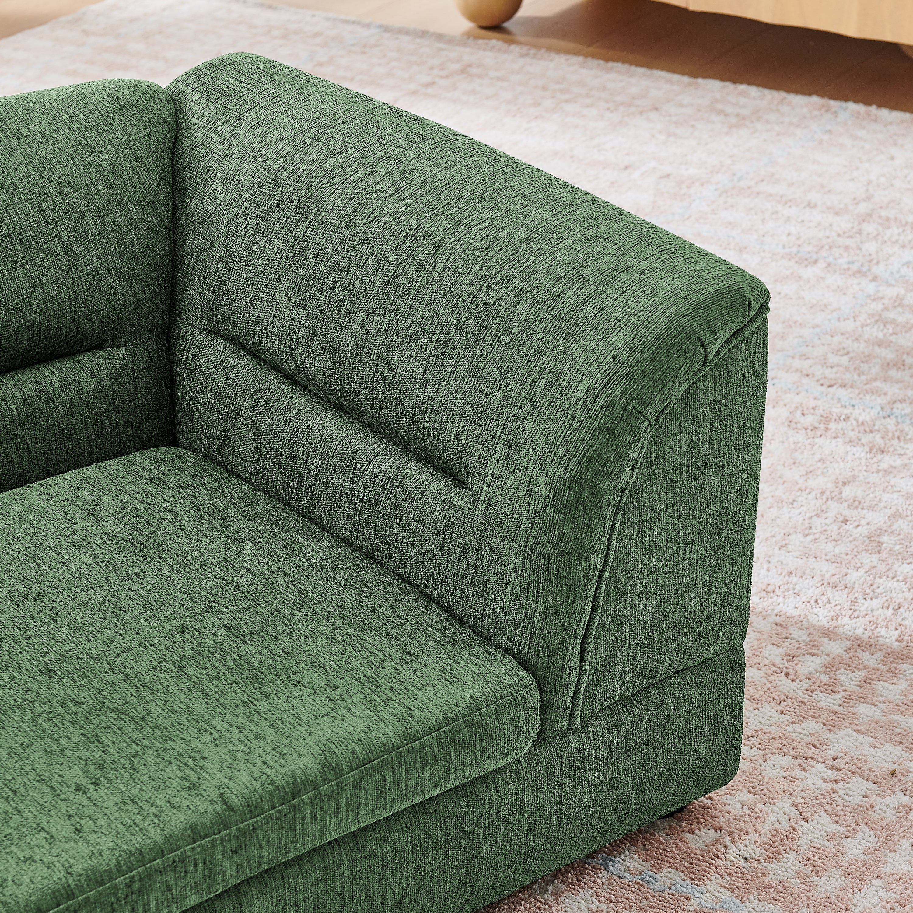 Oversized Pet Sofa, Curved Armrest Rectangular Dog Sofa
