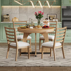 TREXM Round Dining Table for 4 with Chairs Set