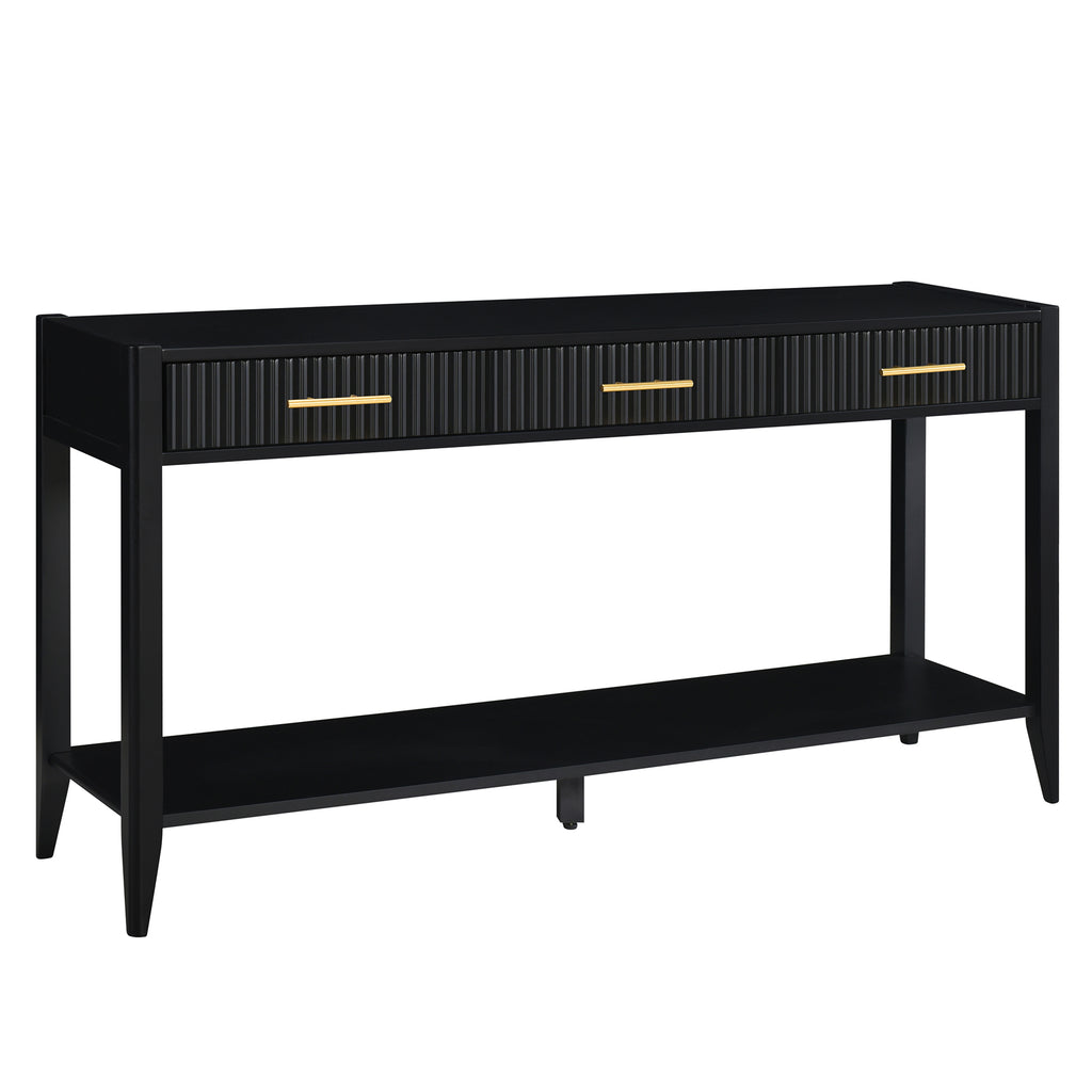 U_STYLE 60" Painted Console Table with 3 Drawers